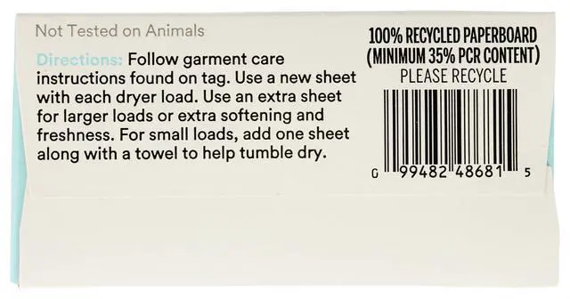 Alt view image 6 of 6 - Fabric-Softening Dryer Sheets, Unscented, 80 Count
