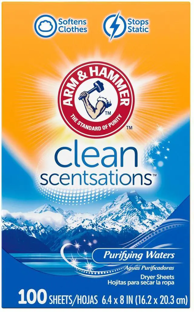 Main image of Fabric Softener Sheets, 100 sheets, Purifying Waters