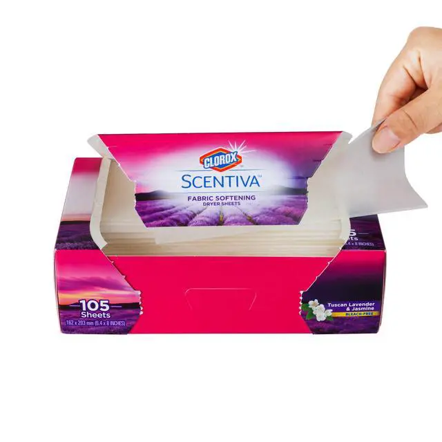 Alt view image 4 of 6 - Scentiva Fabric Softener Dryer Sheets, Tuscan Lavender & Jasmine Scent - Wrinkle Reducing Scented Softening Laundry Dryer Sheets for Great Smelling Clothes, 105 Count