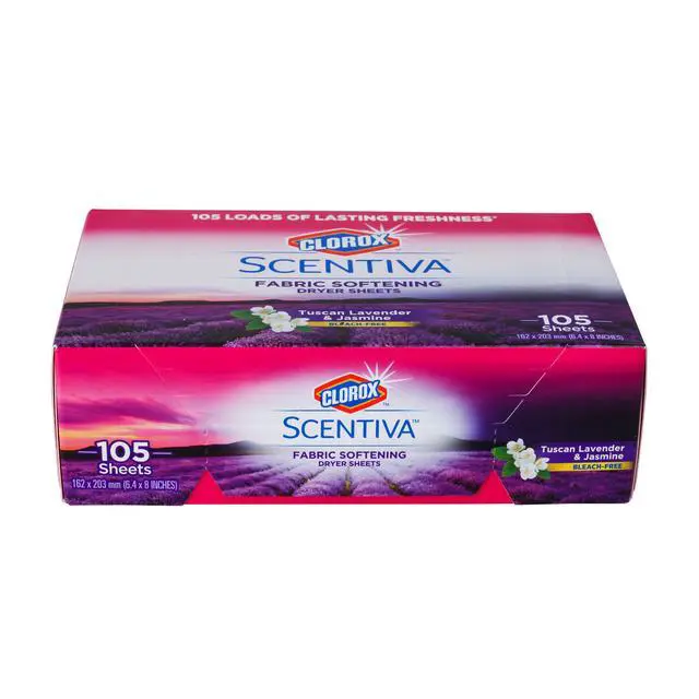 Alt view image 3 of 6 - Scentiva Fabric Softener Dryer Sheets, Tuscan Lavender & Jasmine Scent - Wrinkle Reducing Scented Softening Laundry Dryer Sheets for Great Smelling Clothes, 105 Count