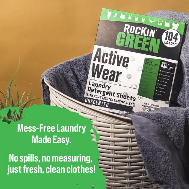 Alt view image 3 of 7 - Active Wear Travel Laundry Detergent Sheets Unscented - Mess-Free Laundry Sheets Detergent with Sodium Bicarbonate - Easily Dissolvable Laundry Soap for Traveling (104 Loads)