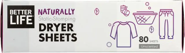 Alt view image 6 of 7 - Natural Dryer Sheets, Unscented, 80 Count