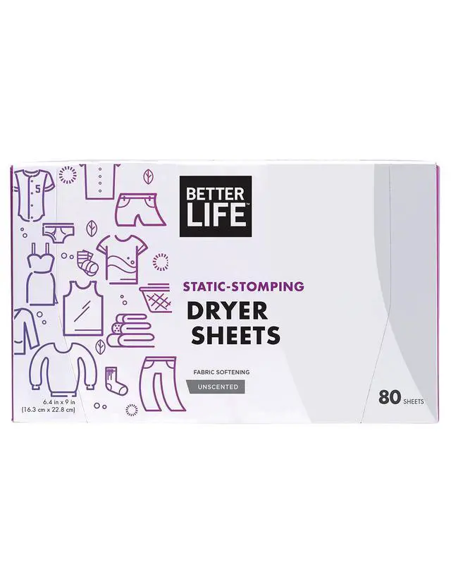 Alt view image 4 of 7 - Natural Dryer Sheets, Unscented, 80 Count