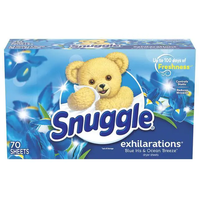 Alt view image 2 of 7 - Snuggle Fabric Softener Dryer Sheets, Blue Iris & Ocean Breeze, 70 Count