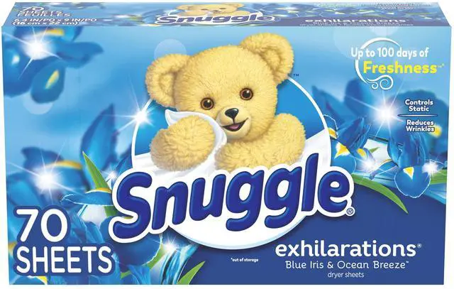 Main image of Snuggle Fabric Softener Dryer Sheets, Blue Iris & Ocean Breeze, 70 Count