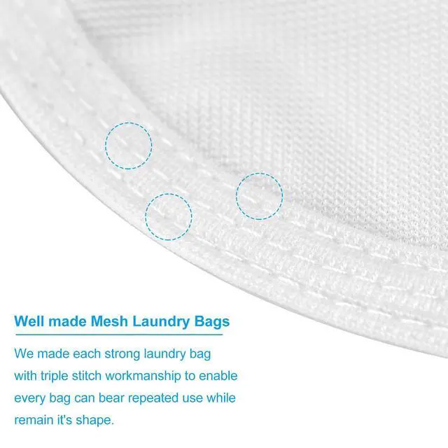 Alt view image 3 of 7 - Delicates Laundry Bags, Fine Mesh Wash Bag for Lingerie, Underwear, Bra, Silk, Socks with Hanging Loop