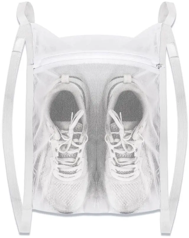 Main image of Laundry Bags,Sneaker Wash & Dry Net Bag for Dryer Sneaker Laundry Bags Large HoneyComber Mesh Bags with Zipper and Strap for Shoes Sneaker Washing Mesh Net for Most Dryers Door 15.7" Large