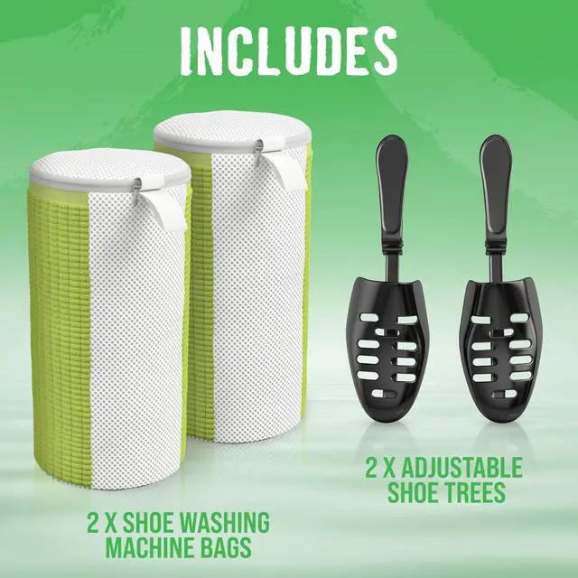 Alt view image 5 of 7 - Shoe Washing Machine Bag - 360° Deep Clean Shoe Washing Bag - Reusable Shoe Bag for Washing Machine with Cleaning Fibers and Zipper (2 Pieces)