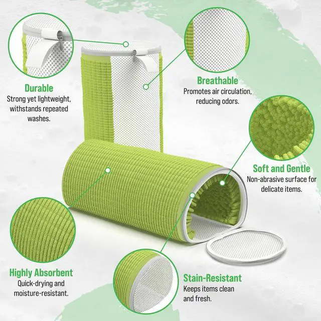 Alt view image 2 of 7 - Shoe Washing Machine Bag - 360° Deep Clean Shoe Washing Bag - Reusable Shoe Bag for Washing Machine with Cleaning Fibers and Zipper (2 Pieces)