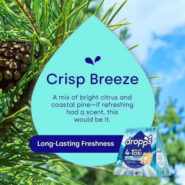 Alt view image 3 of 7 - 4-in-1 Plus Oxi Laundry Detergent Pods, Crisp Breeze (38 Count) - Laundry Pods | Advanced Odor Defense | Fights Stains | Whitens & Brightens | Clean Ingredients | Plastic Free Packaging