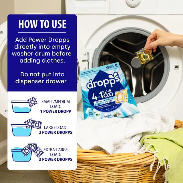 Alt view image 4 of 7 - 4-in-1 Plus Oxi Laundry Detergent Pods, Crisp Breeze (38 Count) - Laundry Pods | Advanced Odor Defense | Fights Stains | Whitens & Brightens | Clean Ingredients | Plastic Free Packaging