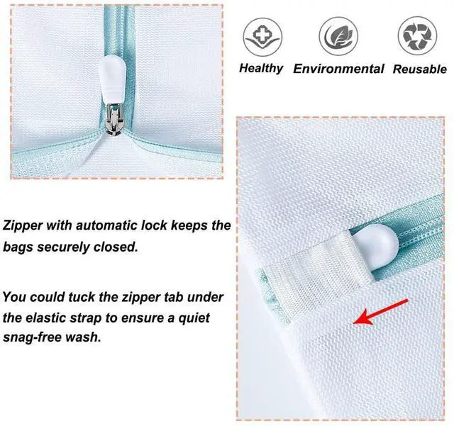 Alt view image 4 of 7 - Extra Large Mesh Laundry Bags, 2 Pack 43 x 35 inch Jumbo Delicates Bag for Washing Machine, Large Mesh Bags for Delicates, Coats, Blankets, Bedding, Toys, Pet Items