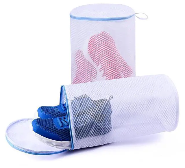 Main image of 2 Pack Shoes Wash Bags,Shoe Washing Machine Bag,shoe laundry bag for washing machineHoneycomb Mesh Laundry Bags with Zipper for Sneakers,Running Shoes,Sock,Bras,Delicates and Toys14 in x 7.8 in