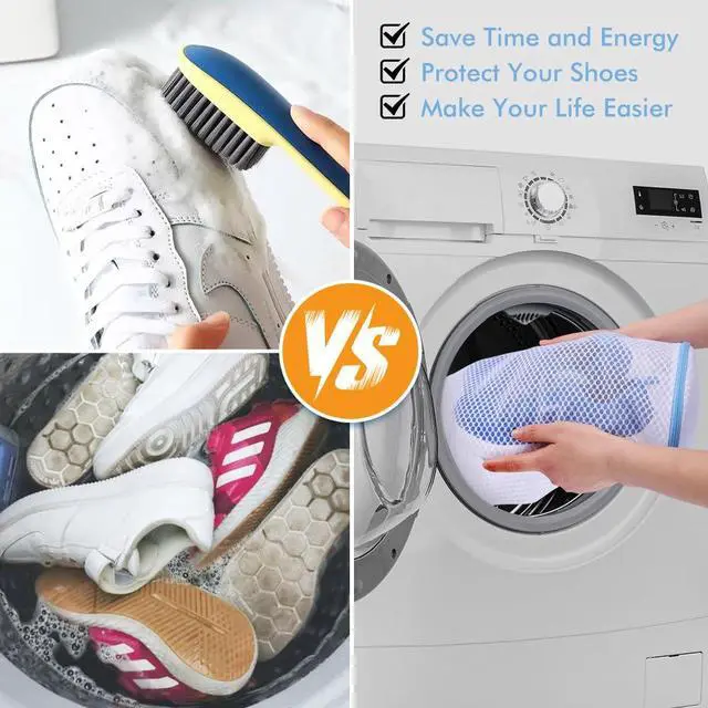 Alt view image 5 of 7 - 2 Pack Shoes Wash Bags,Shoe Washing Machine Bag,shoe laundry bag for washing machineHoneycomb Mesh Laundry Bags with Zipper for Sneakers,Running Shoes,Sock,Bras,Delicates and Toys14 in x 7.8 in