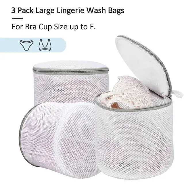 Alt view image 2 of 7 - Laundry Mesh Bag Bra Wash Bag for Lingerie, Underwear, Delicates (3 Set)