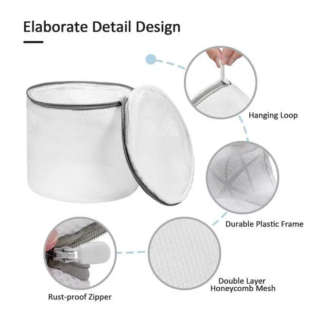 Alt view image 4 of 7 - Laundry Mesh Bag Bra Wash Bag for Lingerie, Underwear, Delicates (3 Set)