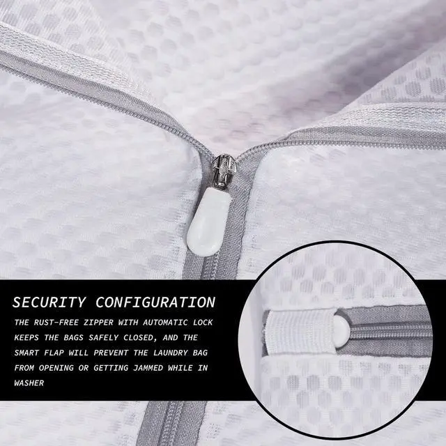 Alt view image 3 of 7 - 4Pcs Durable Honeycomb Mesh Laundry Bags for Delicates Reusable Wash Bag(1XX-Large 24 x 24 Inches,1X-Large 20 x 24 Inches,1 Large 16 x 20 Inches, 1 Medium 12 x 16 Inches)