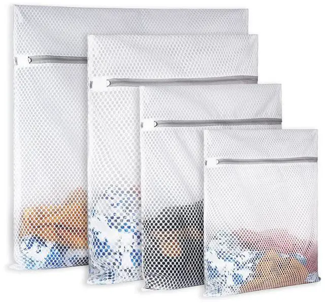 Main image of 4Pcs Durable Honeycomb Mesh Laundry Bags for Delicates Reusable Wash Bag(1XX-Large 24 x 24 Inches,1X-Large 20 x 24 Inches,1 Large 16 x 20 Inches, 1 Medium 12 x 16 Inches)