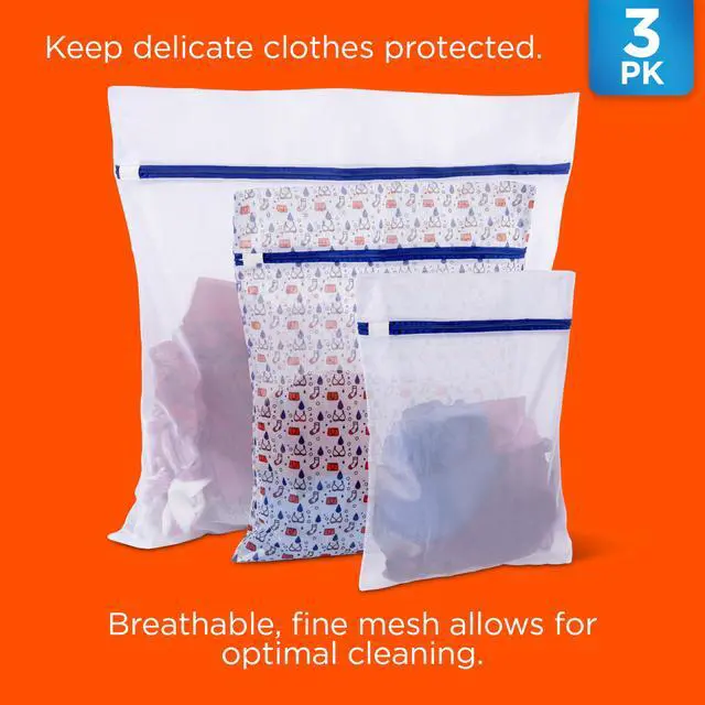Alt view image 4 of 6 - Delicate Clothes Mesh Wash Bags for Wash Machine, 3 Pack (Small, Medium, and Large), Protects from Snagging, Tangling & Wear