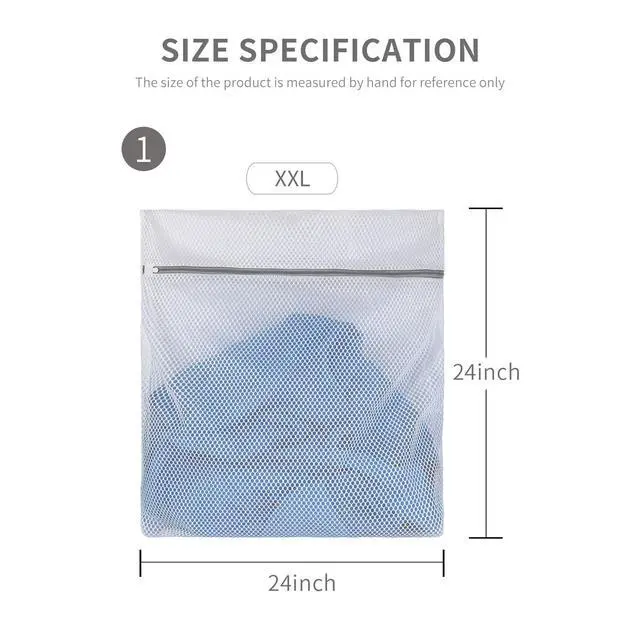 Alt view image 5 of 6 - 2 XX-Large Honeycomb Delicates Bags for Washing Machine, 24 x 24 Inches lingerie bags for Laundry, Travel Storage Organize Bag for Cotton Clothes,Sheet, Shoes