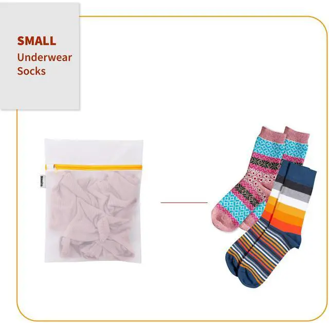 Alt view image 6 of 7 - Mesh Laundry Bag for Delicates, Wash Bag for Underwear and Lingerie, Makeup Organizer Bag (2 Small)