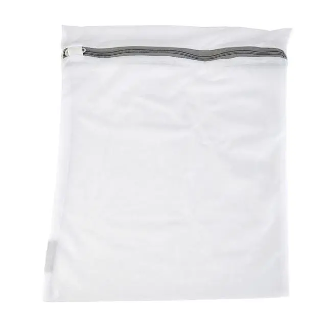 Alt view image 2 of 7 - Large Mesh Wash Bag | Laundry | Washing Machine | Zipper Closure | Prevents Pulling and Tearing | Clothes | Garments | Delicates | Socks | White