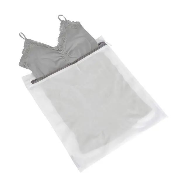 Alt view image 3 of 7 - Large Mesh Wash Bag | Laundry | Washing Machine | Zipper Closure | Prevents Pulling and Tearing | Clothes | Garments | Delicates | Socks | White