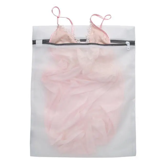 Alt view image 4 of 7 - Large Mesh Wash Bag | Laundry | Washing Machine | Zipper Closure | Prevents Pulling and Tearing | Clothes | Garments | Delicates | Socks | White
