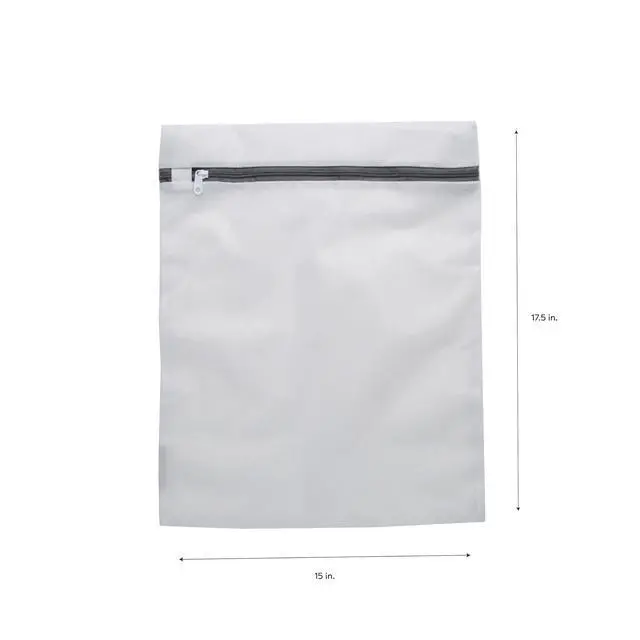 Alt view image 5 of 7 - Large Mesh Wash Bag | Laundry | Washing Machine | Zipper Closure | Prevents Pulling and Tearing | Clothes | Garments | Delicates | Socks | White