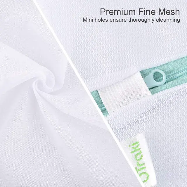 Alt view image 3 of 7 - Mesh Laundry Bag for Delicates 2 Pack Garment Wash Bag 24 x 32 inch Zippered Large Washing Machine Bags for Sweater Dirty Clothes Washer College Dorm Organizer Don't Drying, Melting 140-176