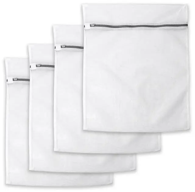Main image of Non-Fluorescent Mesh Laundry Bags 20 x 23.5 in, 4-Pack Large Zippered Laundry Wash Bags for Clothes, Durable Mesh Bags for Washing Machine