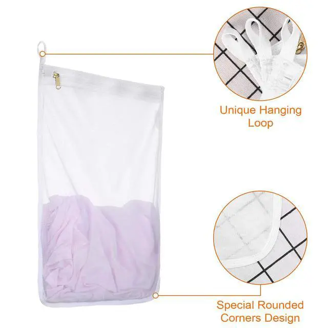 Alt view image 6 of 7 - Fine Mesh Laundry Bags for Delicates, 3 Pack (2L+1M) Reusable Wash Bags with Sturdy Zippers, Durable Net Washing Bags for Lingerie, Bra, Sock, Underwear, Baby Clothes, Travel Organizer