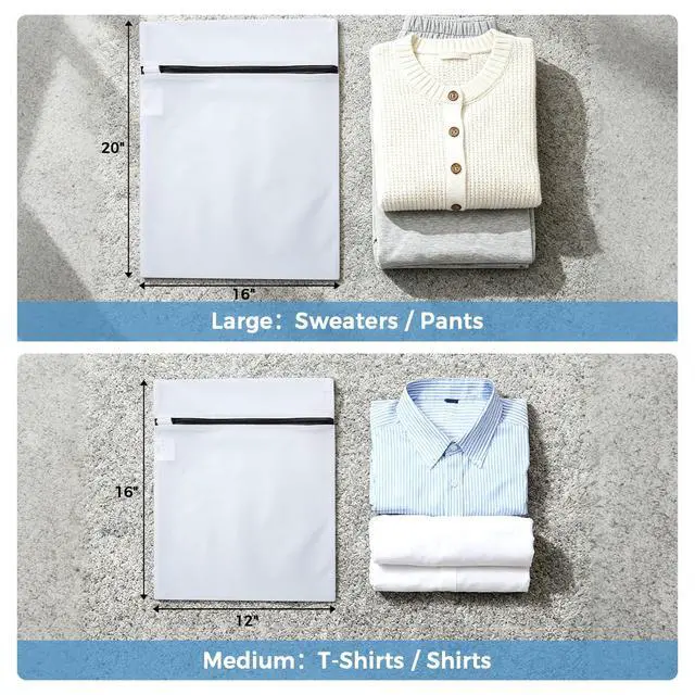 Alt view image 2 of 7 - Laundry Bags Mesh Wash Bag for Intimates Lingerie and Delicates,6Pcs(3L,3M)