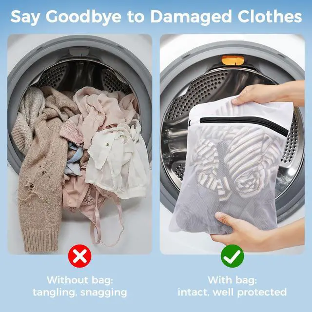 Alt view image 7 of 7 - Laundry Bags Mesh Wash Bag for Intimates Lingerie and Delicates,6Pcs(3L,3M)
