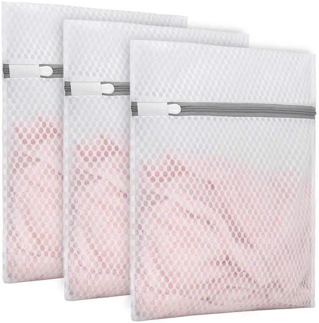 Main image of 3Pcs Durable Honeycomb Mesh Laundry Bags for Delicates 9x12 Inches