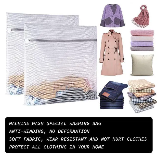 Alt view image 5 of 7 - 2 XX-Large Honeycomb Mesh Laundry Bag Delicates Durable for Washing Machine,24 x 24 Inches lingerie bags for Laundry, Travel Storage Organize Bag for Cotton Clothes,Sheet,Sweater, Shoes
