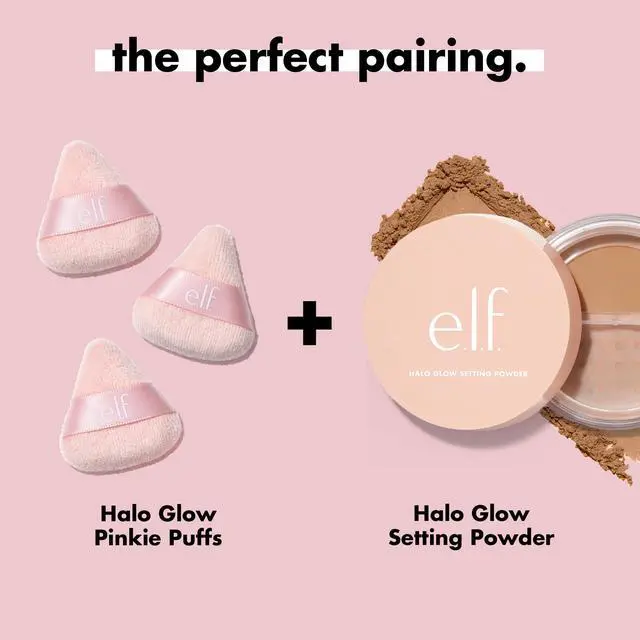 Alt view image 5 of 6 - Halo Glow Pinkie Puffs, Finger-sized, Mini Puff For Applying Loose & Pressed Powders, Soft, Reusable & Washable, Vegan & Cruelty-Free, Set of 3