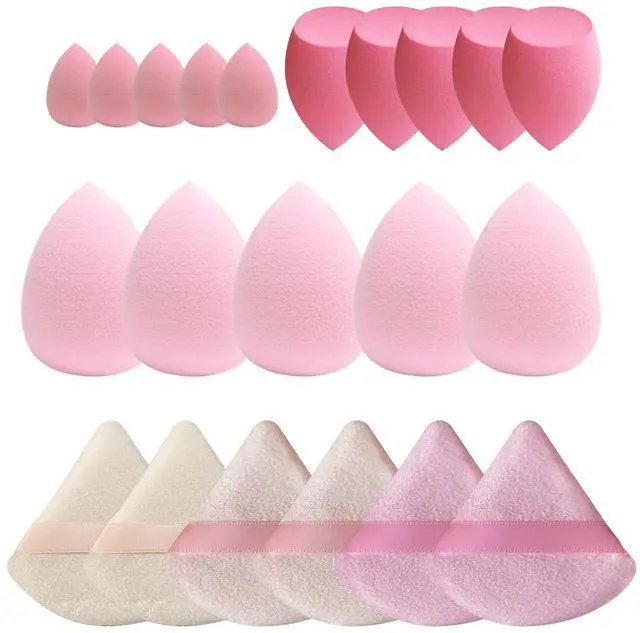 Main image of 21 pcs Makeup Sponge Bulk:Makeup Sponges 21 Pcs for Liquid, Cream, and Powder, Multi-colored Pink make up sponges for foundation
