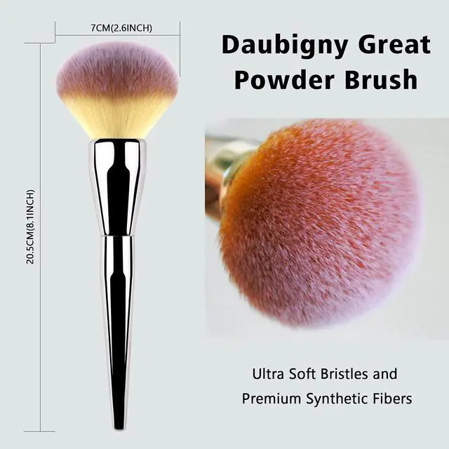 Alt view image 3 of 7 - Foundation Brush,Large Powder Brush Flat Arched Premium Durable Kabuki Makeup Brush Perfect For Blending Liquid,Cream and Flawless Powder,Buffing, Blending,Concealer