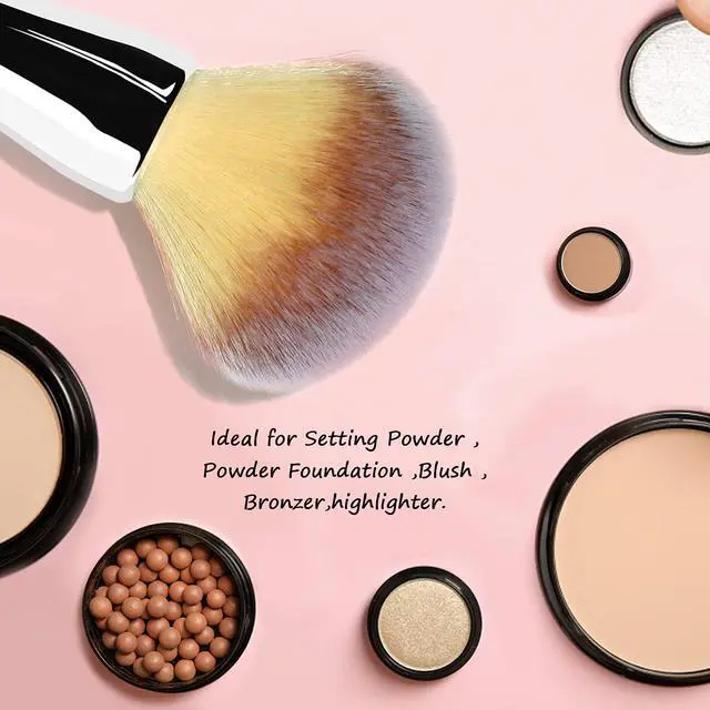 Alt view image 7 of 7 - Foundation Brush,Large Powder Brush Flat Arched Premium Durable Kabuki Makeup Brush Perfect For Blending Liquid,Cream and Flawless Powder,Buffing, Blending,Concealer