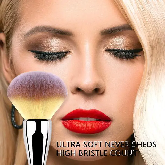 Alt view image 5 of 7 - Foundation Brush,Large Powder Brush Flat Arched Premium Durable Kabuki Makeup Brush Perfect For Blending Liquid,Cream and Flawless Powder,Buffing, Blending,Concealer
