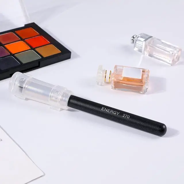 Alt view image 2 of 7 - Concealer Brush Under Eye Mini Angled Flat Top Kabuki Nose Contour Brush for Concealing Blending Setting Buffing with Powder Liquid Cream Cosmetic Pro Small Makeup Foundation brushes 270