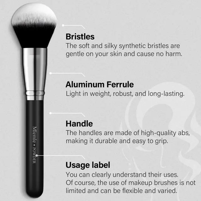 Alt view image 2 of 7 - Makeup Brushes Set, Professional 25 Pcs Makeup Kit, Include Foundation Powder Blush Concealers Eye shadows 21 Pcs Makeup Brushes and 2 Powder Puff, 2 Makeup Sponge(B01-Black)