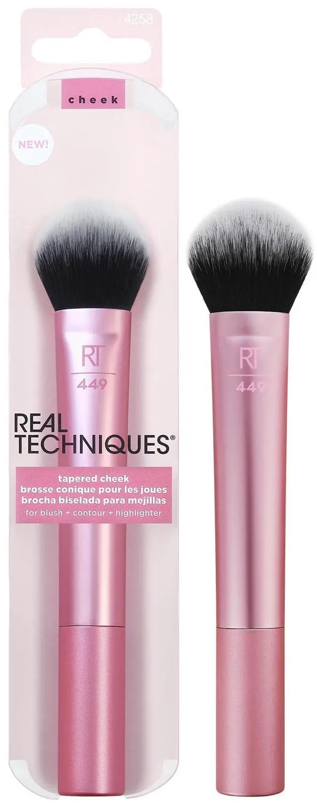 Main image of Tapered Cheek Brush, RT 449 Fluffy Blending Brush for Powder Blush & Highlighter, UltraPlush Synthetic Bristles, Vegan & Cruelty-Free Makeup Brush, 1 Count