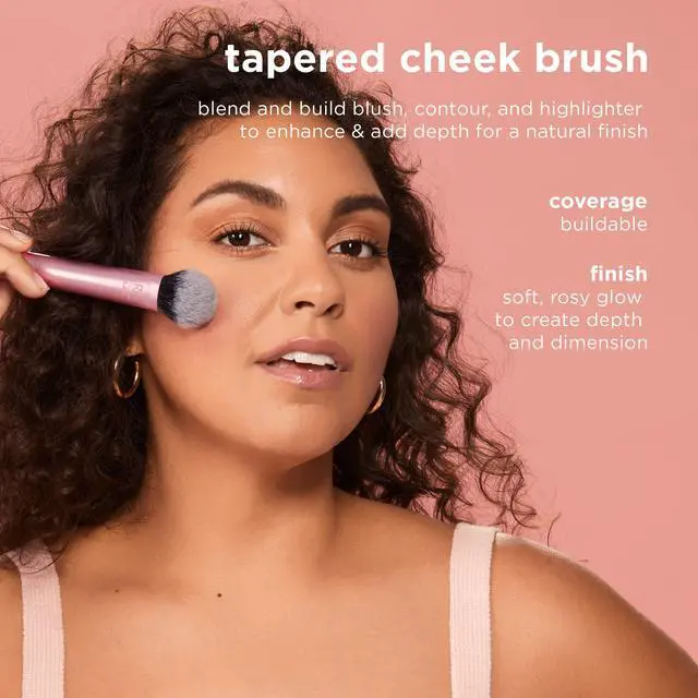 Alt view image 3 of 7 - Tapered Cheek Brush, RT 449 Fluffy Blending Brush for Powder Blush & Highlighter, UltraPlush Synthetic Bristles, Vegan & Cruelty-Free Makeup Brush, 1 Count