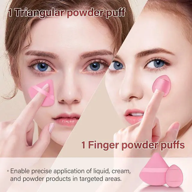 Alt view image 6 of 7 - Makeup Brushes Set, Professional 26 Pcs Makeup Kit, Include Powder Foundation Concealers Blush Eye shadows Eyebrow 21 Pcs Makeup Brushes and 2 Powder Puff, 3 Makeup Sponge(A01-Pink)