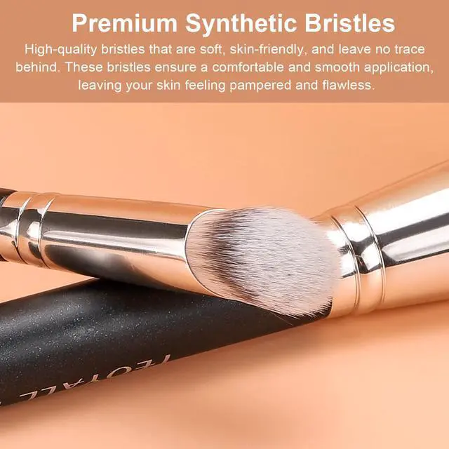 Alt view image 2 of 7 - Under Eye Concealer Brush, Angled Contour Brush Synthetic Kabuki Brush for Concealing Blending Setting Buffing with Liquid, Cream and Powder Cosmetic (270S)