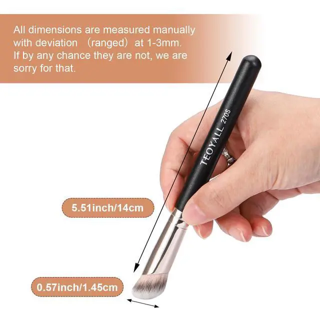 Alt view image 5 of 7 - Under Eye Concealer Brush, Angled Contour Brush Synthetic Kabuki Brush for Concealing Blending Setting Buffing with Liquid, Cream and Powder Cosmetic (270S)