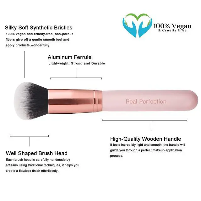 Alt view image 4 of 7 - Makeup Brush Set 16 Pcs with 1 Eyebrow Razor Premium Synthetic Foundation Powder Concealers Eyeshadow Blush Makeup Brushes Make up Brushes Kit (Pink)
