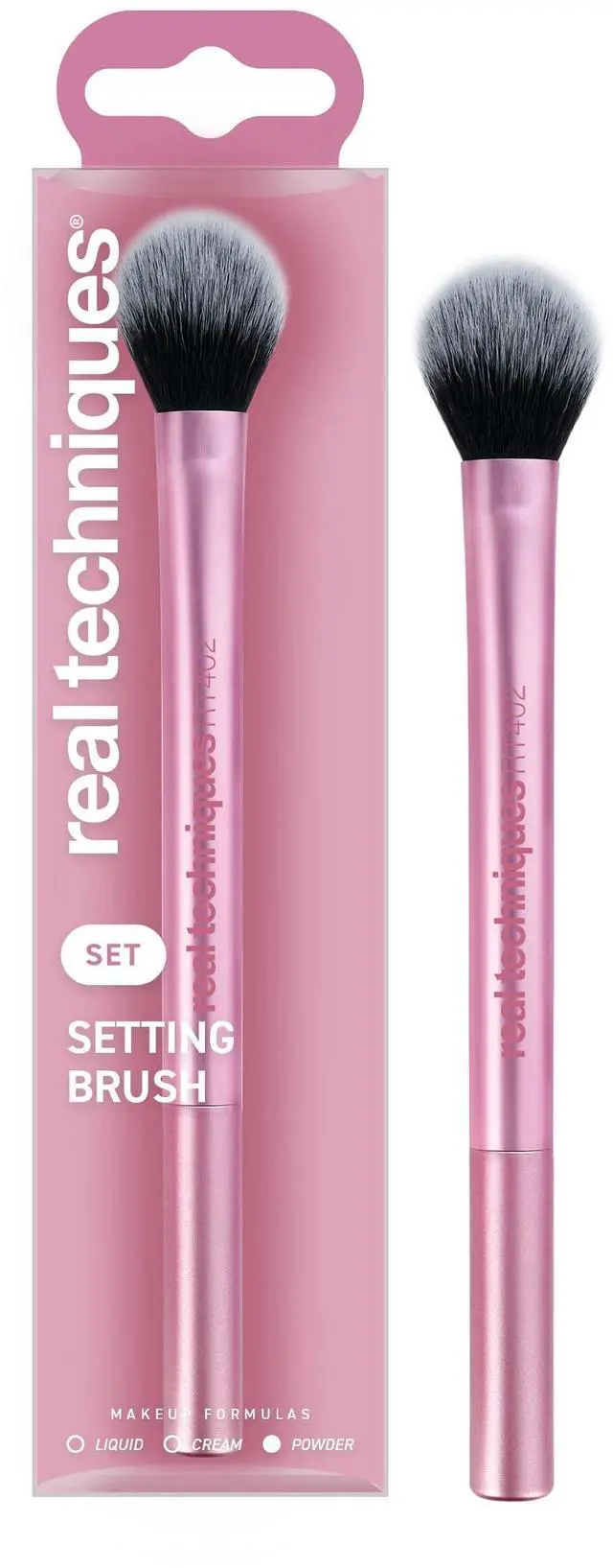 Main image of Setting Brush With Ultra Plush Custom Cut Synthetic Bristles and Extended Aluminum Ferrules to Build Coverage